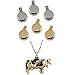 6pk Pin to Pendant Converters Pins Brooches to Necklace Chain Slide Gold Silver