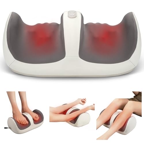 Image of Nekteck Foot Massager with Heat, Shiatsu Foot Roller for Sore Feet | Calf Massage for Plantar Fasciitis, Adjustable Intensity, Portable Home & Office Relaxing Massage Tool, Gift for Him Her