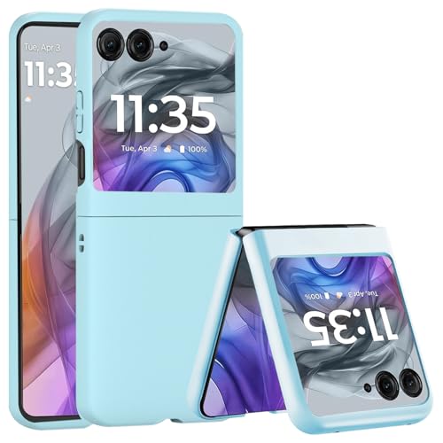 Coque Motorola Razr 2024 rigide chic bleu clair premium