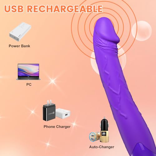 Image of G Spot Dildo Vibrator-Waterproof Adult Female Sex Toys with 10 Powerful Vibrations, Realistic Silicone Dildos Clitoris Stimulator for Woman Sexual Pleasure