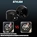PBYMT Black Front Axle Nut Covers, CNC Aluminum Axle Nut Caps Compatible for Harley Davidson Softail Touring Road King Street Glide Electra Glide Iron 883 Fat Boy 2002-2024
