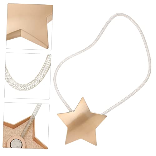 Alzapaños magnéticos para cortinas dorados OUdini hebilla de cuerda 6x6cm 6