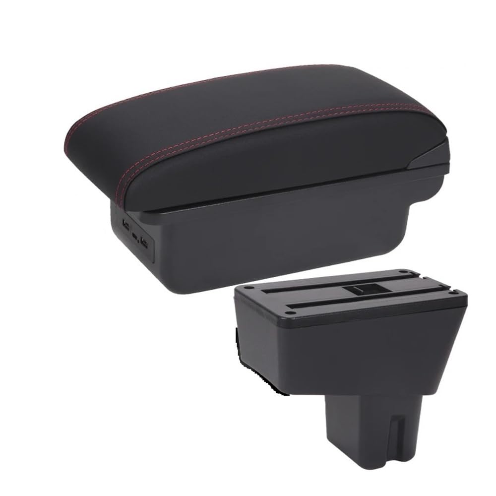 Aierdeyp B1 Black Red 3Usb Car Armrest Box For Citroen For C3 For C4
