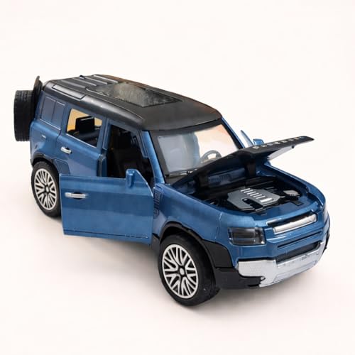 Image of Diecast Cars - Defender Car Toy for Kids | 1:36 Scale Metal Body RC Style Car with Openable Doors & Bonnet | Music & Light Function | Pull-Back Action | Birthday Gift Boys & Kids