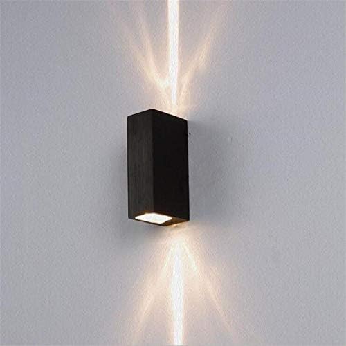 Prisha lights 6 Watts Wall Highlighter with Black Finish Rectangular Metallic Body (Warm White) Waterproof