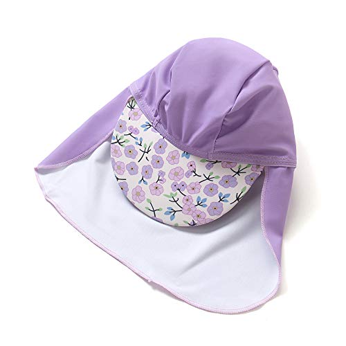 Bonverano Baby Girls UPF 50+ UV Protection One Pieces Sunsuit with Sun Cap(Lavender,12-18Months) - Image 4