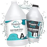 Pourable Plastic Clear Casting Resin 1.5 Gallon Kit, Deep Pours Up to 2