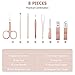Hanaive 6 Set Manicure Set 48Pcs Nail Clippers Pedicure Kit 8 in 1 Stainless Steel Grooming Kit Professional Nail Care Tools with Luxurious Travel Case for Men Women Gift(Rose Gold)