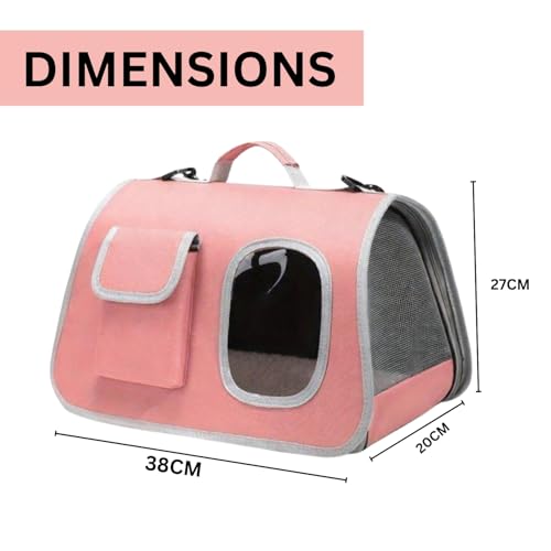 Image of Cat Backpack Carrier Expandable Pet Carrier Backpack for Small Medium Cats Fit Up to 18 Lbs, Foldable Puppy Backpack Carrier for Travel, Hiking (Baby Pink, 20Lx27Hx38W)
