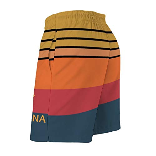 Guoxian Funny Men's Swim Trunks Swimwear Beach Shorts with Pockets Bathing Suits for Men2