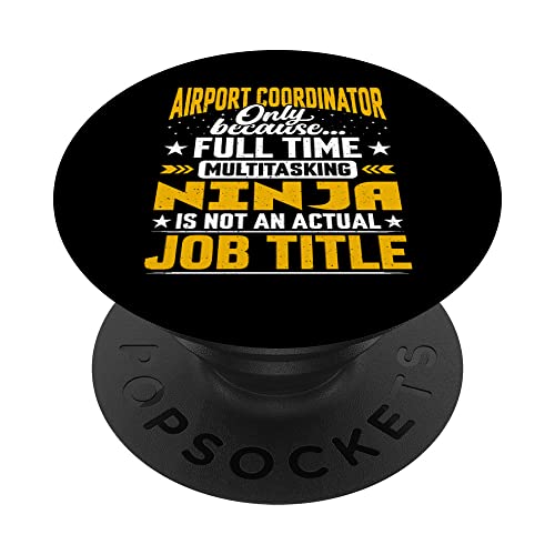 Airport Coordinator Job Title Funny Airport Manager Adviser PopSockets PopGrip Intercambiable