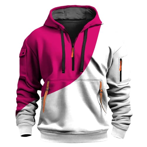 Sudadera de hombre manga larga con estampado 3D en rojo talla XXXL 3