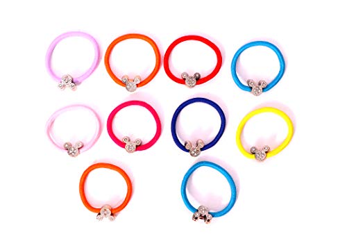 Image of Beaded Pearl Rope Hair Band Rubber Hair Accessories Stone Elastic Fancy Rubber Band Ties Ponytail Holder Scrunchy for Girls & Women Colorful Set of 5