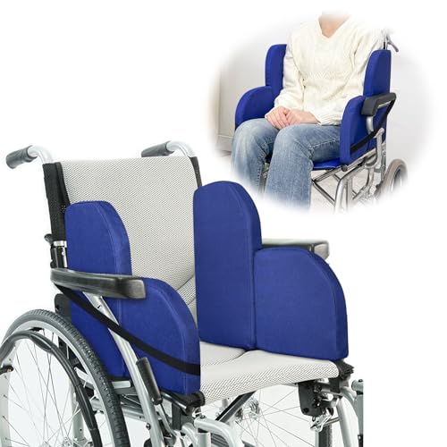 KAVIL Lateral Support for Wheelchair, Chair Lateral Support Cushion for Elderly, Wheelchair L-Shape Padded for Help Prevent Leaning to One Side, Patient Assistance Body Positioner (1 Pair)