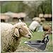 BESPORTBLE Farm Automatic Drinking Bowl for Sheep Goats and Livestock Iron Plate Copper Valve Stable Water Level for Farm Use Black