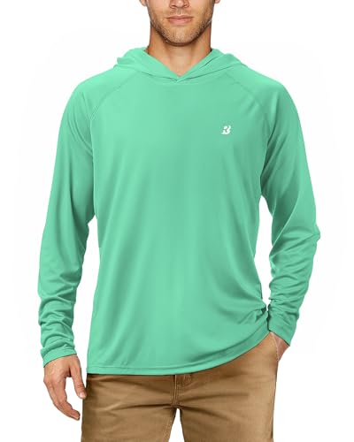 Image of Roadbox Mens Fishing Sun Hoodie, Long Sleeve UPF 50+ UV Protection Shirts