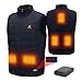 Podazz Gilet chauffant pour hommes Veste chauffante lavable rechargeable USB étanche 6 zones de chauffage pour les parents et les amis à Noël et anniversaire (XL)