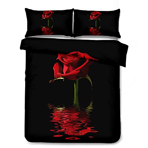 LiKing Set Copripiumino in Cotone 7 Pezzi, Rosa