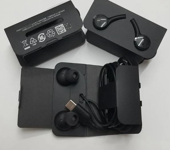 الأقوى - سماعات اذن ستيريو سلكية بمنفذ USB-C لسامسونج جالكسي نوت 10/نوت 10 بلس واس 10 واس 9 واس 10 اي مع ميكروفون مدمج وتحكم في مستوى الصوت من النوع سي بدون استخدام اليدين 2026 - view 2