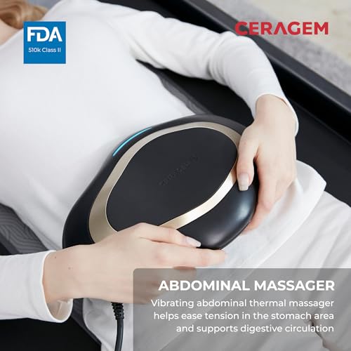 Image of CERAGEM V5, Therapeutic Thermal Massager @Home, Spinal Care Management, FDA Cleared Class II Medical Device, Patented Spinal Scan Technology Customized Massage (Black)