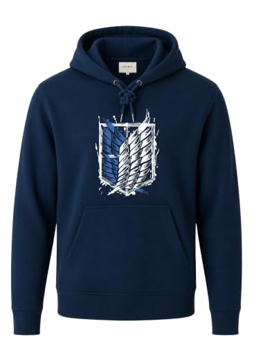 Image of ADRO Mens Abstract Graphic Hoodie | 320 GSM Cotton Poly Fleece | Regular Fit Contemporary Artistic Sweatshirt for Winter & Streetwear