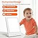 EasyHome Light Therapy Sun Lamp 10000 Lux LED Energy with 10 Adjustable Brightness Dual Color Temperature Adjustment White Warm Light 4 Timer and Memory Function