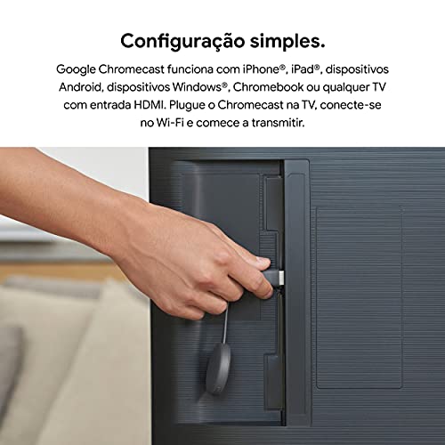 Google Chromecast 3 - Transmita seu conteúdo de onde e quando quiser | Streaming em Full HD