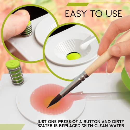 Brush Rinser Paint Brush Cleaner – Paint Brush Rinse Machine Fresh Water Cycle Rinser Tool for Painting Brush Watercolor Paints Cleaning Tool Art Supplies for Kids Paint Brush Rinser for Artist - Thumbnail 6