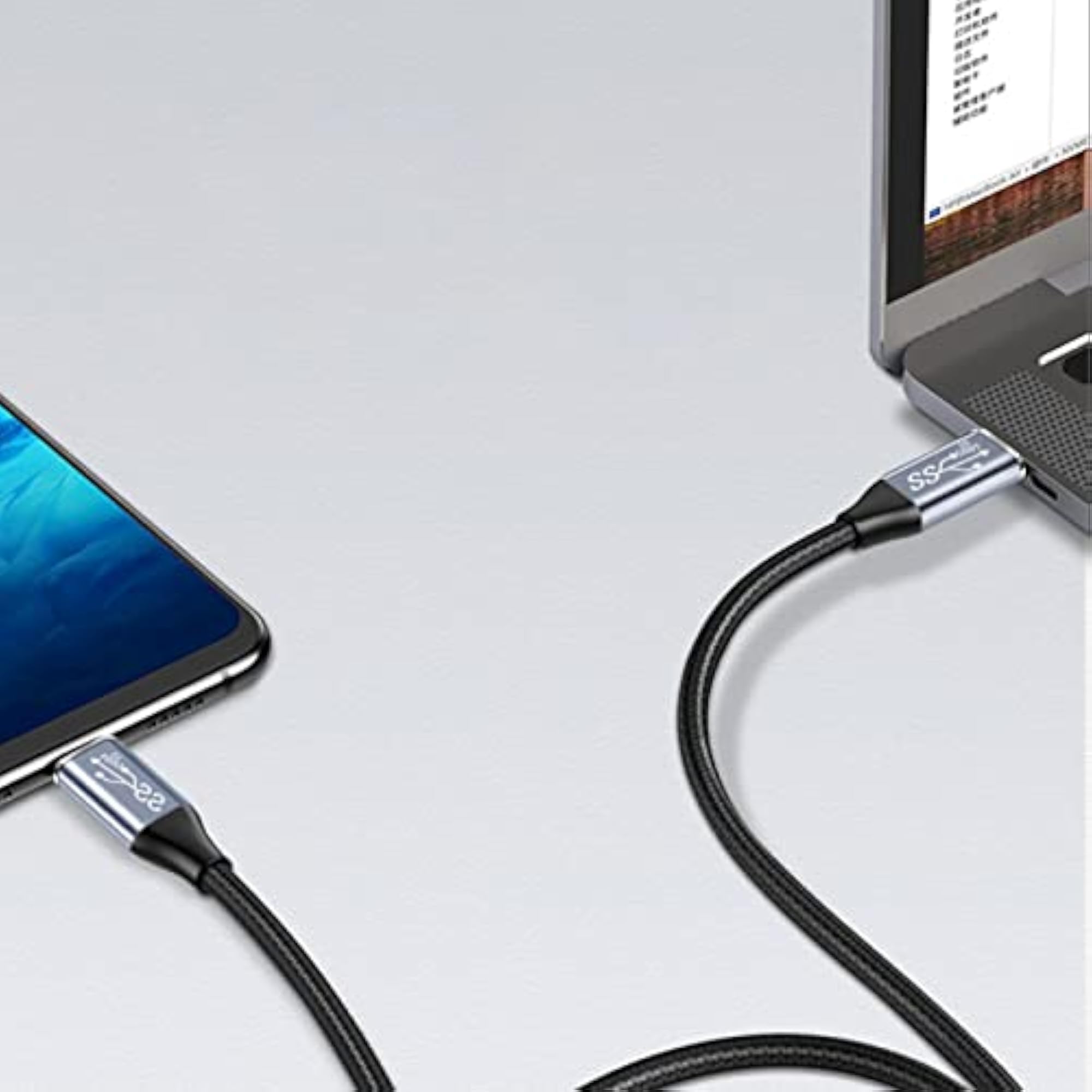 USB C Extension Cable 90 Degree Angled 100W
