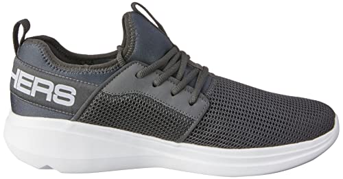 Skechers GO RUN VAST - VALOR Tênis, Masculino, Preto/Branco, 42
