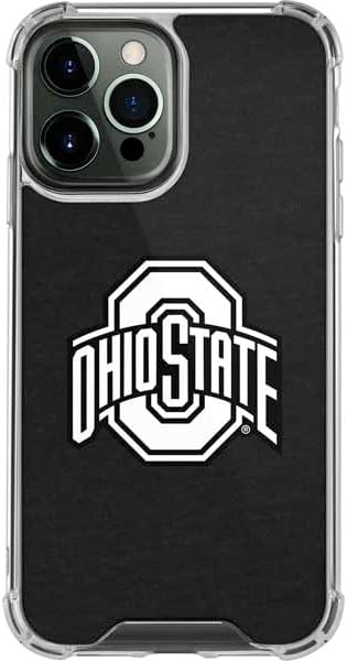 Skinit Clear Phone Case Compatible with iPhone 15 Pro Max - Officially Licensed Ohio State University OSU Black Design