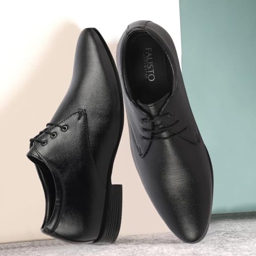 Image of FAUSTO Basics Men's Formal Office Lace Up Shoes