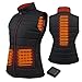 CRRXIN Chaleco calefactor para mujer, 7,4 V, recargable, chaleco calefactable, chaqueta eléctrica para invierno, esquí, senderismo, caza, pesca, camping (negro, M)