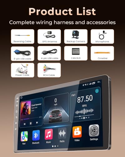 Image of Car Stereo Radio for Ford F150 2004-2008 | 7'' HD Touchscreen Head Unit with Carplay Android Auto GPS Navigation 5GWIFI FM RDS SWC Backup Camera