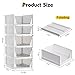 yazi 5 Pack Stackable Closet Storage Box,Closet Shelf Organizer and Storage Plastic Drawer Storage,Wardrobe Organizer Closet Organizers Storage Box for Cupboard Kitchen, Office(5L)