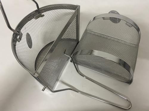 SET 2 PZ DIVISORI PER COTTURA in acciaio (UTILE PER CUOCERE DUE TIPI DI PASTA CONTEMPORANEAMENTE) manici estraibili a molla)