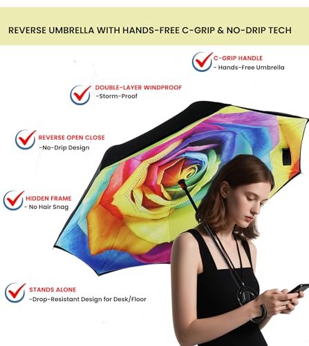 Image of SIEPASA Automatic Open Close Compact Travel Umbrella with Wind Vent Umbrella big size Lightweight Windproof Folding for men Women