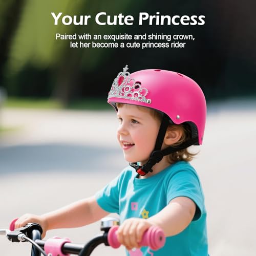 Image of Odoland Kids Bike Helmet for Boy Girl Age 3-8 for Cycling, Scooter, Skating