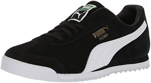 puma roma black suede