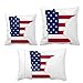 DIYthinker Minnesota, set di cuscini a forma di bandiera degli Stati Uniti, motivo: mappa degli Stati Uniti, idea regalo