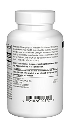 Source Naturals Pregnenolone 10Mg Cherry Flavor Supplement - 120 Lozenges #TOP2