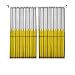 Cortinas plisadas amarillas de aislamiento térmico plisadas, diseño de valla de madera de color Suburban Community Rural Partes del país, para travesaños y rieles, W52 x L72 pulgadas amarillo mostaza