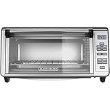 Black+Decker TO3290XG Extra Wide Digital Toaster Convection Oven, Silver, 9X13