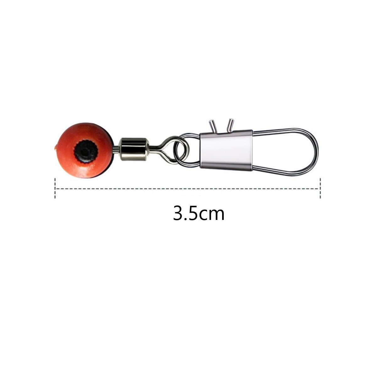 HOUSON 100PCS Fishing Swivels Kit, Fishing Swivels Fishing Barrel Swivels Fishing Swivel with Carabiner 3.5CM - Image 2