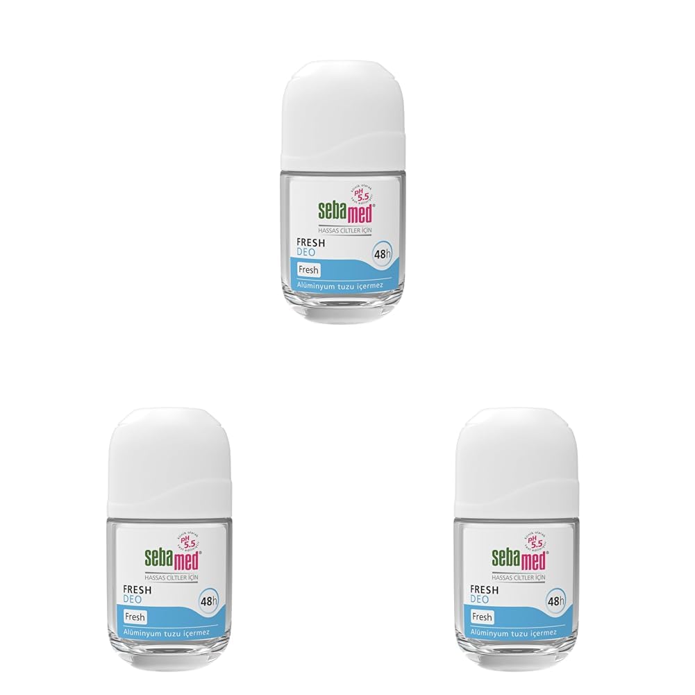 Sebamed Ter Kokusu Önleyici 48 saat etkili Hassas Ciltler için Kadın Erkek Roll-On Deodorant Fresh 50ml (3 paketi)