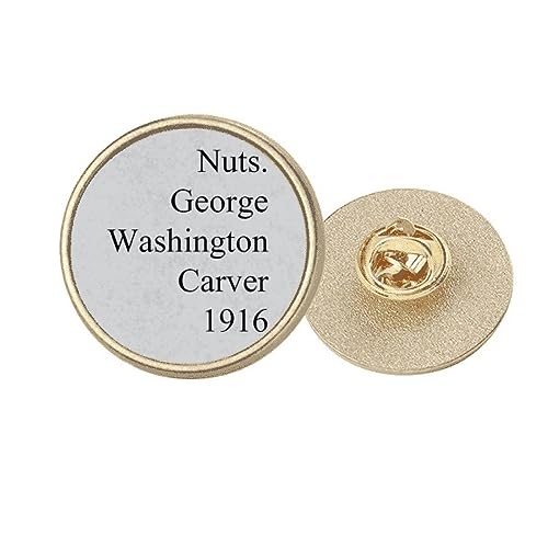 Broche ronde en métal doré George Carver M bijou veste gravé