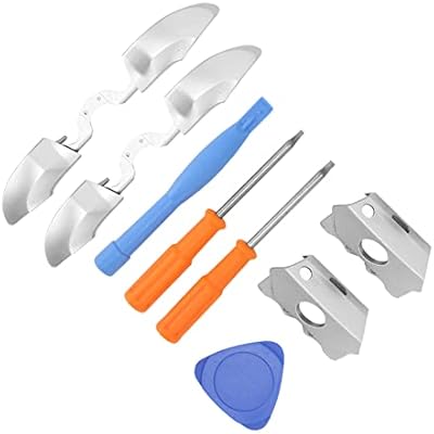 Generic One Controller Upgraded Bumper Buttons Parts for Replacement, Durable and Wear-Resistant Triggers Buttons Parts for Gamers, ABS Silver Material