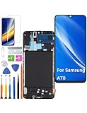 Screen Replacement for Samsung Galaxy A70 Incell, A705F A705W A705X A705U A705FN/GM/MN/YN LCD Display Touch Digitizer Assembly with Repair Part Tools(Black with Frame,Without Fingerprint)