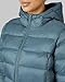 32 Degrees Heat Women’s Lightweight Packable Hooded Jacket – Water Resistant Travel Puffer, Goblin Blue, Medium