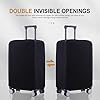 RainVillage Travel Luggage Cover Suitcase Protector Scratch-Resistant Fit 19-31 Inch Suitcase, Not Included Suitcase (Black, XL(28-29inch)) #1